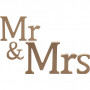 Letters, Mr &amp; Mrs, H: 13 cm, depth 1.5 cm, 1 set