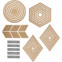Wall Decorations, H: 5,5-29,5 cm, Content may vary , 10 set/ 1 pack