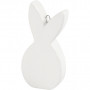 Rabbit, L: 7.2 cm, W: 3.6 cm, 12 pcs, white