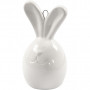 Rabbit, H: 6.7 cm, D: 3.6 cm, 12 pcs, white