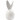 Rabbit, H: 11.4 cm, D: 5.5 cm, 12 pcs, white
