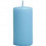 Candles, light blue, H: 100 mm, D 50 mm, 6 pc/ 1 pack