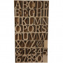 Wooden Letters, Numbers And Symbols, H: 13 cm, thickness 2 cm, 160 pc/ 160 pack
