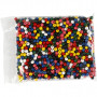 Wooden Beads Mix, assorted colours, D 8 mm, hole size 2 mm, 200 g/ 1 pack