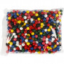 Wooden Beads Mix, assorted colours, D 10 mm, hole size 3 mm, 230 g/ 1 pack