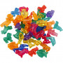 Novelty Shape Beads, assorted colours, size 25 mm, hole size 4 mm, 700 ml/ 1 tub