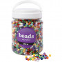Pony Beads, D: 6 mm, hole size 3 mm, 700 ml, asstd colours