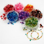 Faceted Bead Mix, assorted colours, D 4-12 mm, hole size 1-2,5 mm, 7x250 g/ 1 pack