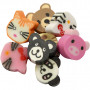 Clay Beads with Animal Design, D: 10 mm, hole size 1.5 mm, 200 mixed