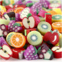 Clay Beads, D: 10 mm, hole size 1.5 mm, 200 mixed