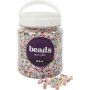 Letter beads, size 6x6 mm, hole size 3 mm, 700 ml/ 1 box, 500 g