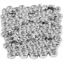 Letter Beads, silver, D 7 mm, hole size 1,2 mm, 165 g/ 1 pack