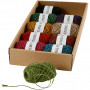Natural Hemp, assorted colours, thickness 1-2 mm, 10x30 m/ 1 pack
