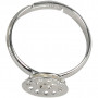 Sieve Rings, silver-plated, D: 17-20 mm, 15 pc/ 1 pack