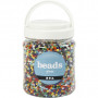 Rocaille Seed Bead Mix, size 6/0, diam. 4 mm, ass. colors, 1000g, hole size 0.9-1.2 mm