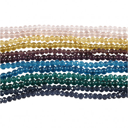 Rocaille Seed Beads, 5 mm, 4/0 , 1,2 mm, Metallic Colours, 720 G