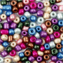 Rocaille Seed Bead Mix, size 4/0, D: 5 mm, 720 g, metallic colours