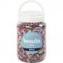 Rocaille Seed Bead Mix, size 4/0, D: 5 mm, 720 g, metallic colours