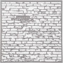 Stencil, brick wall, size 30,5x30,5 cm, thickness 0,31 mm, 1 sheet