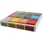 Colortime Wax Crayons, assorted colours, L: 10 cm, thickness 11 mm, 24 pc/ 12 pack