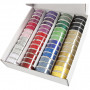 Lace Tape Assortment, assorted colours, W: 15 mm, 3 m/ 56 pack