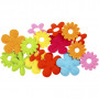 Felt Flowers, size 35x45 mm, thickness 1,2 mm, 135 pc/ 1 pack