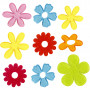 Felt Flowers, size 35x45 mm, thickness 1,2 mm, 135 pc/ 1 pack