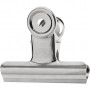 Metal Bulldog Clip, silver, W: 7,5 cm, 6 pc/ 1 pack