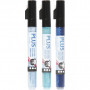 Plus Color marker, sky blue, navy blue, turquoise, L: 14,5 cm, line 1-2 mm, 3 pcs./ 1 pk, 5,5 ml