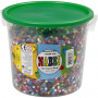 Fuse Beads, standard colours, size 5x5 mm, hole size 2,5 mm, medium, 20000 asstd./ 1 bucket