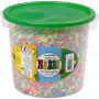 Fuse Beads, pastel colours, size 5x5 mm, hole size 2,5 mm, medium, 20000 asstd./ 1 bucket