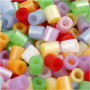 Tube beads, mother-of-pearl colors, size 5x5 mm, hole size 2.5 mm, medium, 30000 ass. / 1 pk.