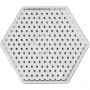 Bead plate, transparent, hexagon, JUMBO, 5 pcs./ 1 pk.