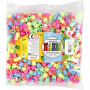 Fuse Beads, JUMBO, size 10x10 mm, 1000 mixed, pastel colours