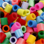 Fuse Beads, additional colours, size 10x10 mm, hole size 5,5 mm, JUMBO, 3200 asstd./ 1 pack