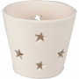 Tea Light Candle Holder, white, H: 6,5 cm, dia. 7 cm, 12 pc/ 12 carton