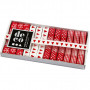 Decorative Ribbon, red/white harmony, W: 10 mm, 12x1 m/ 1 pack