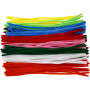 Pipe Cleaners, thickness 6 mm, L: 30 cm, ass. colours - 200 pcs.