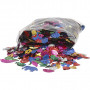 Sequins, bold colours, size 15-45 mm, 400 g/ 1 pack