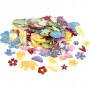 Sequins, mother of pearl colours, size 15-45 mm, 400 g/ 1 pack