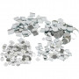 Mirror Mosaic Tiles, D 10-18 mm, thickness 2 mm, 1900 pc/ 1 pack
