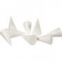Cone, white, H: 11 cm, dia. 5,5 cm, 50 pc/ 50 pack
