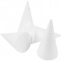 Cone, white, H: 14,5 cm, dia. 6 cm, 25 pc/ 25 pack