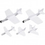 Airplanes, L: 11.5-19 cm, W: 11-17.5 cm, 50 pcs, white