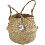 Seagrass basket, H: 11/19 cm, D: 20 cm, 1 pc