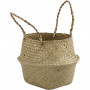 Seagrass basket, H: 13/24 cm, D: 27 cm, 1 pc