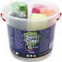 Modelling Clay, neon colours, H: 9,5 cm, 400 g/ 1 bucket