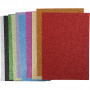 EVA Foam Sheets, A4 21x30 cm, thickness 2 mm, 10 mixed sheets, asstd. colours