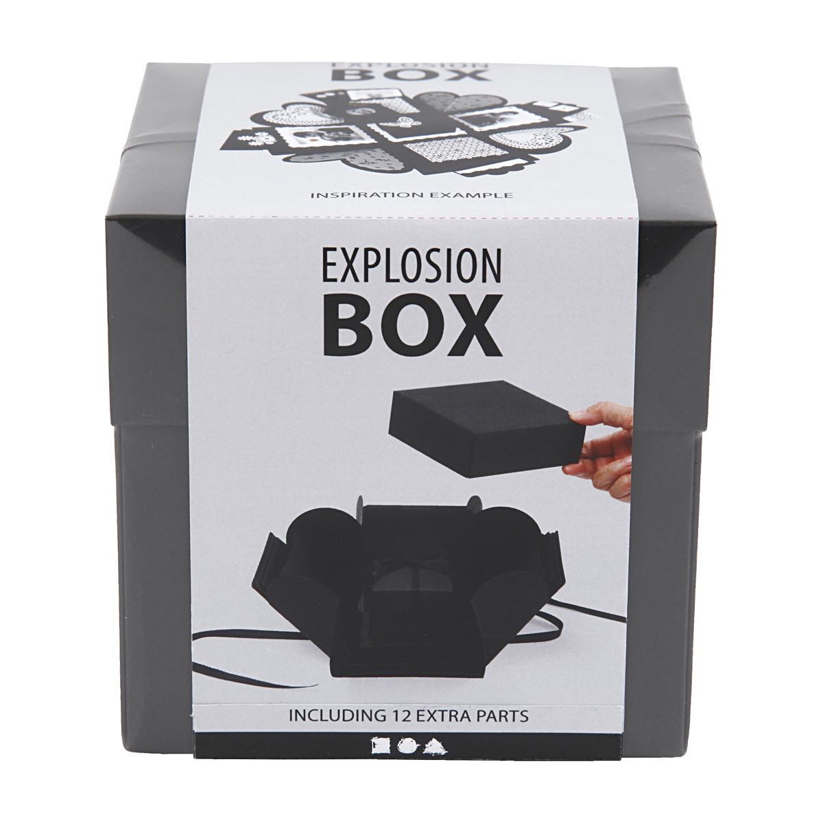 Explosion layered Gift Box Size 7x7x7.5+12x12x12cm