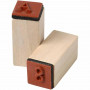 Wooden Stamps Set, H: 8 mm, size 13x13 mm, 42 mixed